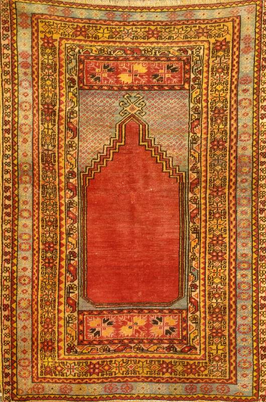 Kula Gebetsteppich, Türkei, um 1900, Wolle auf Wolle, ca. 150 x 104 cm, Schätzwert: 1800.- EURO, EHZ: 3-4, reine Pflanzenfarben, s elten und ...