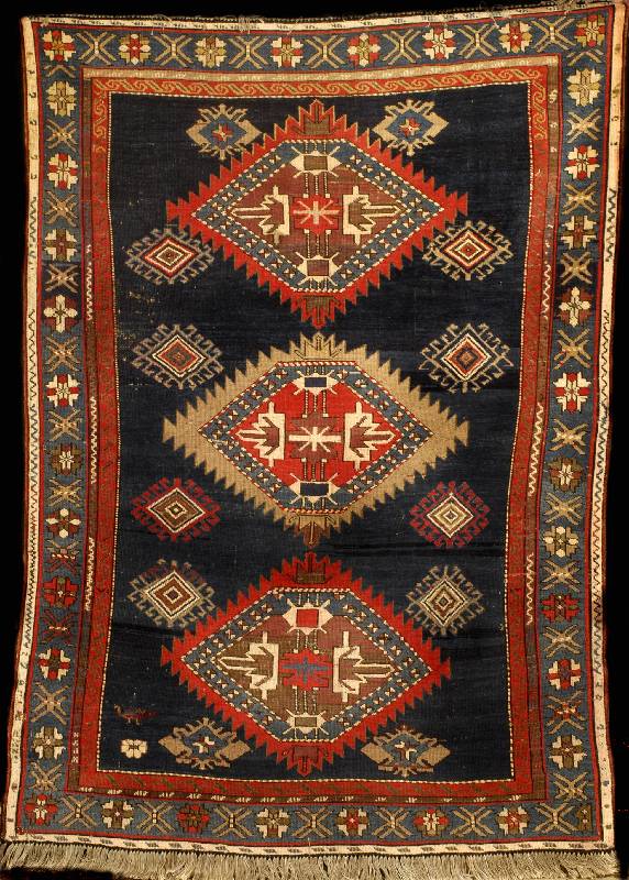 Schirwan Antik, Südrussland Kaukasus, reine Pflanzenfarben, 19.Jahrhundert, Wolle auf Woll e, ca. 182 x 128 cm, EHZ: 4, feine bis mittelf eine ...