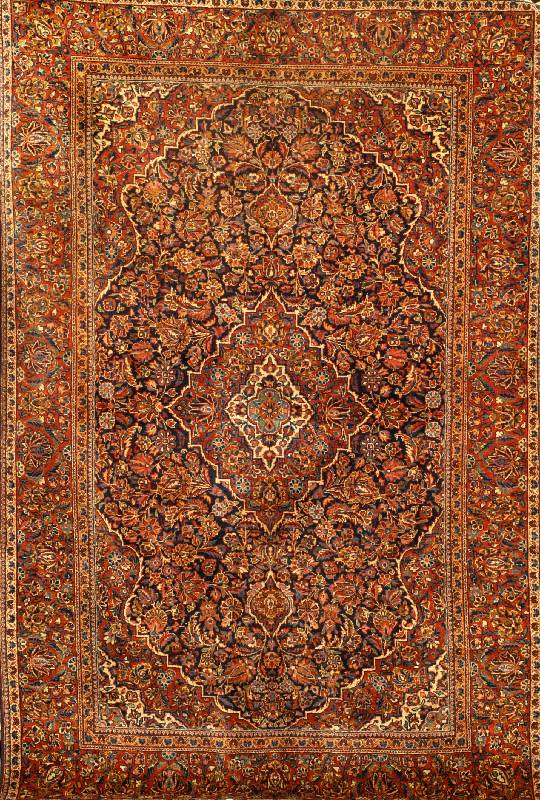 Keschan, Persien, um 1920, Wolle auf Baumwolle, ca. 204 x 135 cm, Schätzwert: 7500.- EURO, EHZ: 3, altersbedingt in einen gu ten Zustand, edler und ...