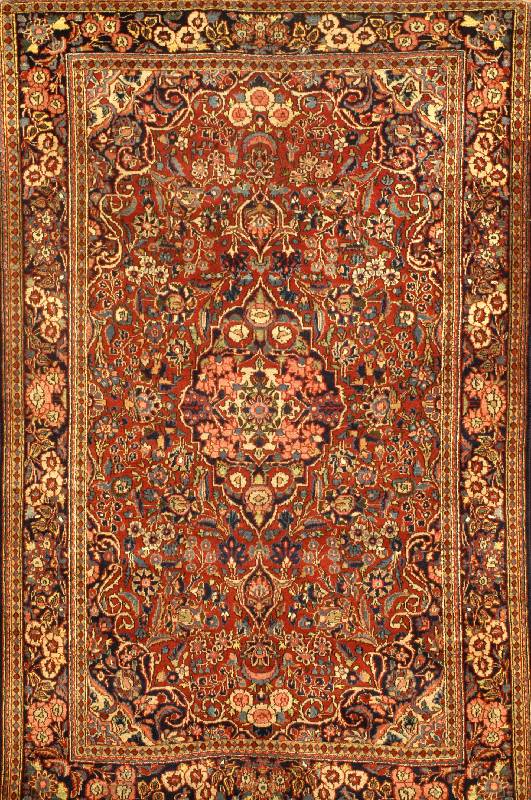 Keschan, Persien, um 1930, Wolle auf Baumwolle, ca. 196 x 128 cm, Schätzwert: 4500.- EURO, EHZ: 2-3, altersbedingt in einen guten ...