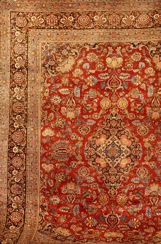 Keschan Kork alt, Persien, um 1920, Wolle a uf Baumwolle, ca. 352 x 264 cm, Schätzwert: 15000.- EURO, EHZ: 2, altersbedingt in einen p erfekten ...