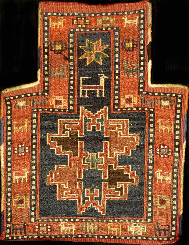 Salztasche Sumakh, Persien, um 1930, Wolle auf Wolle, ca. 46 x 36 cm, Schätzwert: 1200.- EURO, EHZ: 2, altersbedingt in einen hervorrag end guten ...