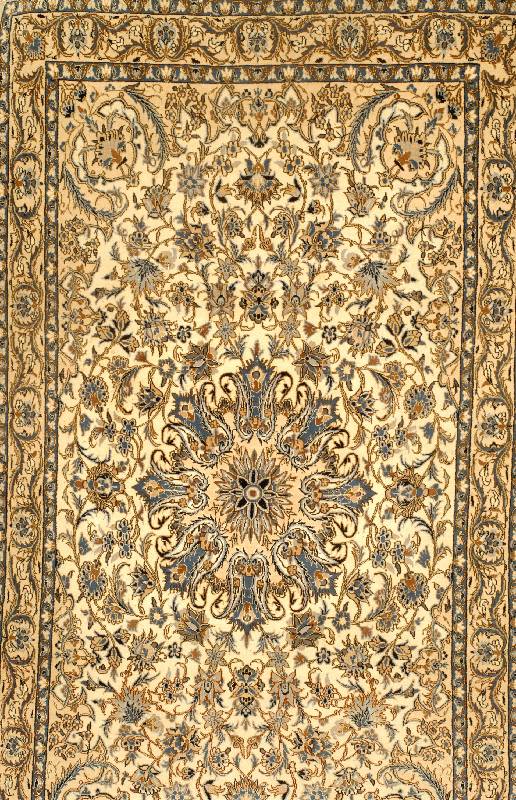 Nain, Persien, ca. 20 Jahre, Korkwolle mit Seide, ca. 206 x 116 cm, Schätzwert: 1300.- EURO, EHZ: 2-3