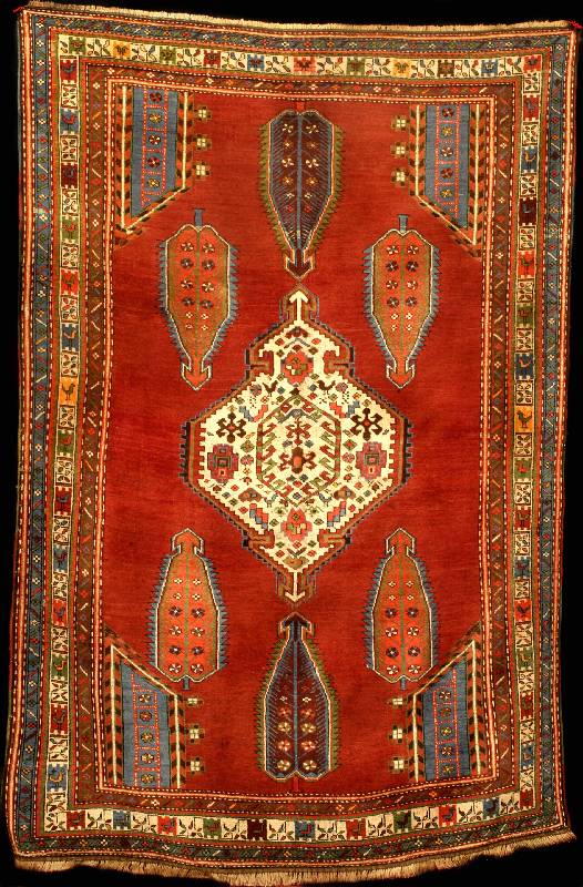 Schickli Kazak Antik, Südrussland Zentralkau kasus Kazak/Karabagh-Gebiet, Naturfarben, um 1 900/1910, sehr gute feine und glanzreiche alte Wolle ...