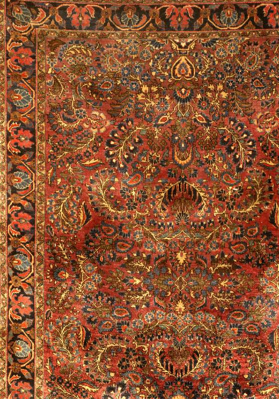 Sarogh Antik (Us Re-import) halber Teppich, Westpersien, um 1890, Korkwolle auf Baumwolle , ca. 145 x 125 cm, SchÄtzwert: 1600,- EURO, E hz: 2