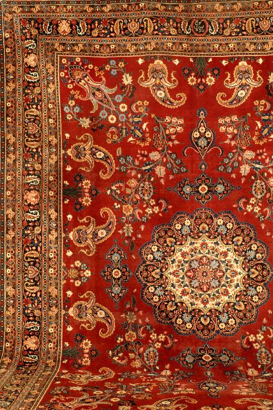 Birdjand Alt, Persien, ca. 60 Jahre, Wolle auf Baumwolle, ca. 400 x 292 cm, Schätzwert: 3200.- EURO, EHZ: 3-4, gute feine und feste Kn ?pfung, mit ...