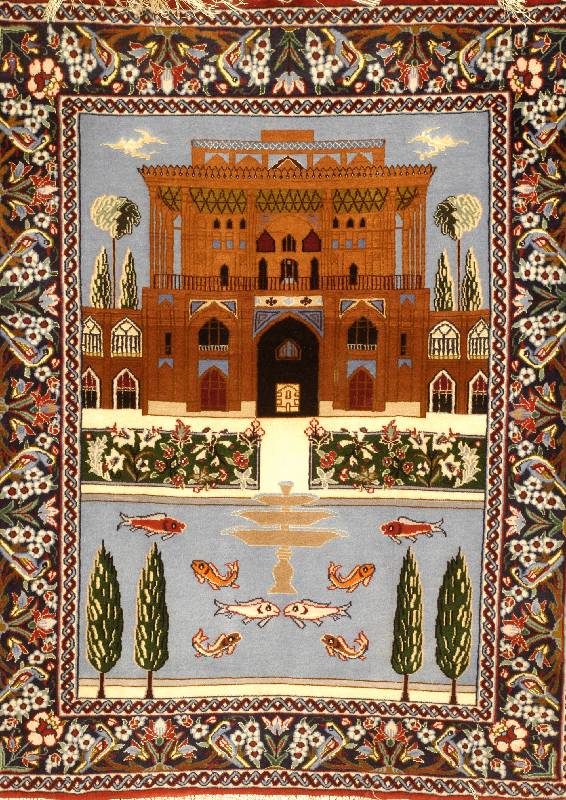 Esfahan fein, Persien, ca. 10 Jahre, Korkwolle mit und auf Seide, ca. 90 x 70 cm, Schätzwert: 1900.- EURO, EHZ: 2