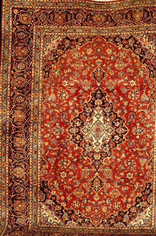 Keschan, Persien, ca. 40 Jahre, Wolle auf Baumwolle, ca. 308 x 228 cm, Schätzwert: 2000.- EURO, EHZ: 3, altersbedingt in einen gu ten Zustand, gute ...