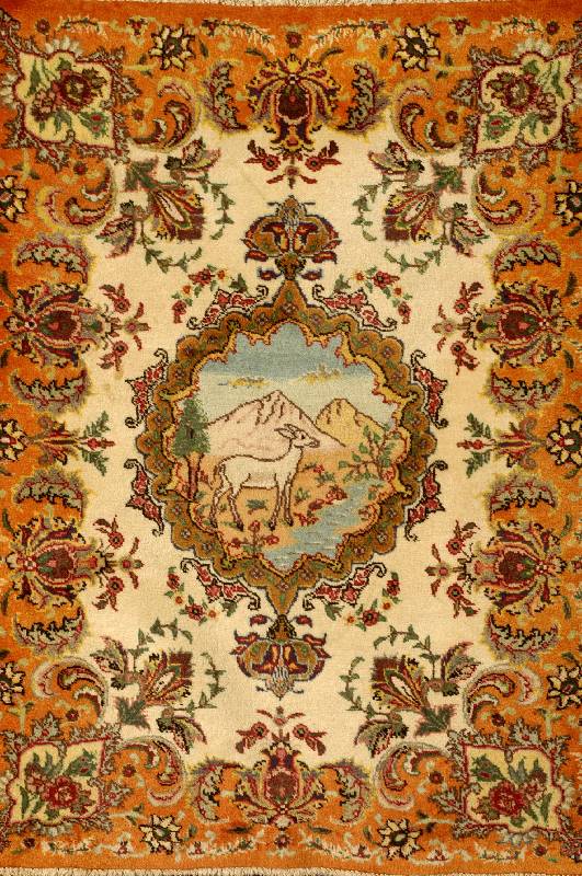 Täbriz, Persien, um 1950, Wolle auf Baumwolle, ca. 113 x 85 cm, Schätzwert: 900.- EURO, EHZ: 2
