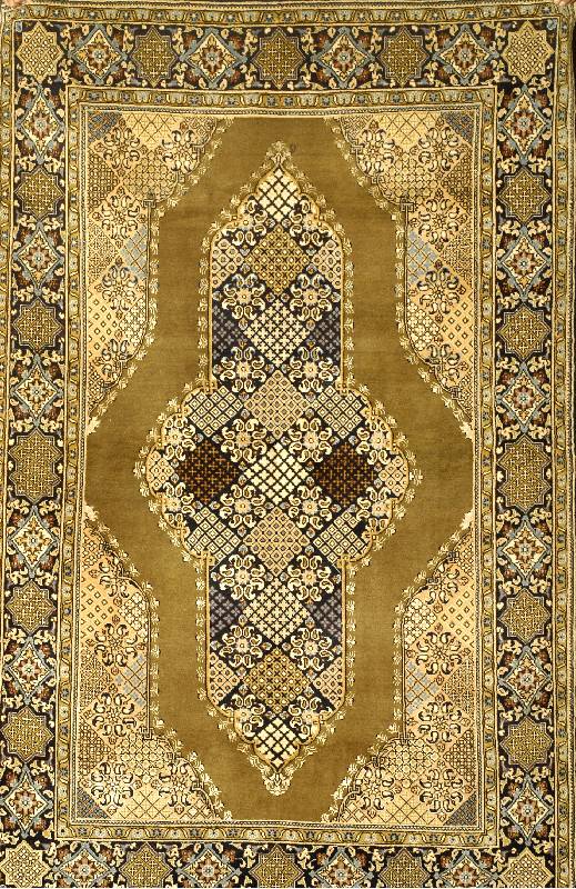 Ghom Alt, Persien, ca. 50 Jahre, Wolle auf Baumwolle mit seide, ca. 213 x 137 cm, Schätzwert: 2500.- EURO, EHZ: 1-2