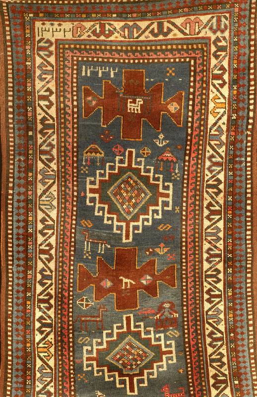Kazak Antik (Datiert), Kaukasus, um 1911 datiert, Wolle auf Wolle, ca. 182 x 92 cm, SchÄtzwert: 2300.- EURO, EHZ: 2 (altersbedingt in einen ...