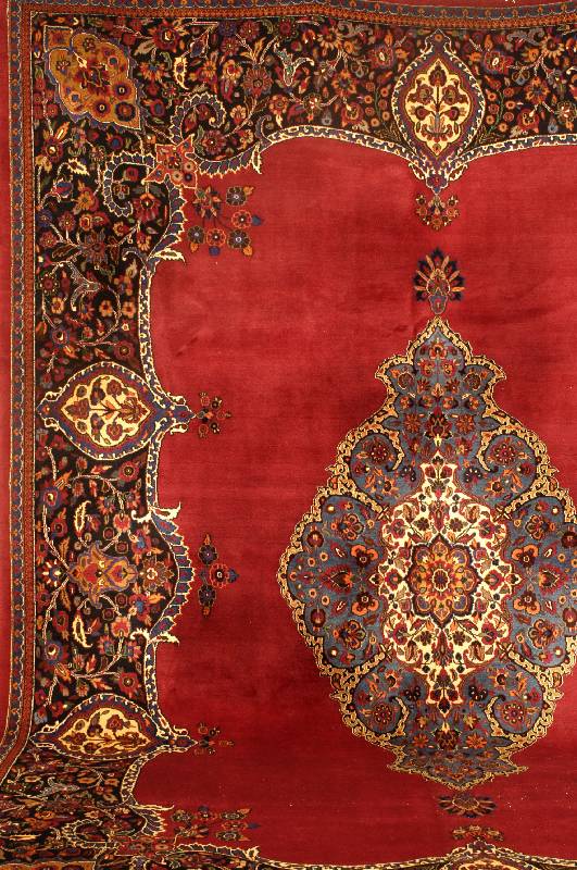 Meschad fein, Persien, ca. 50 Jahre, Wolle auf Baumwolle, ca. 394 x 307 cm, SchÄtzwert: 4500.- EURO, EHZ: 3 (altersbedingt in einen gu ten ...
