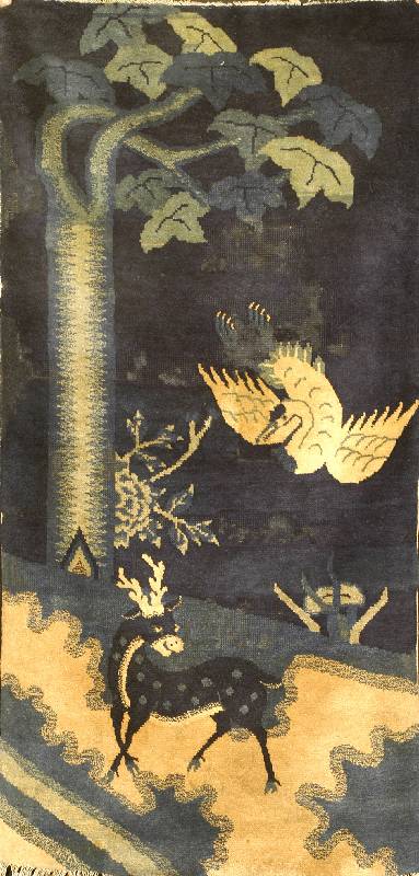 Pow Tow Antik, China, um 1900, Wolle auf Baumwolle, ca. 144 x 72 cm, SchÄtzwert: 3000.- EURO, EHZ: 4
