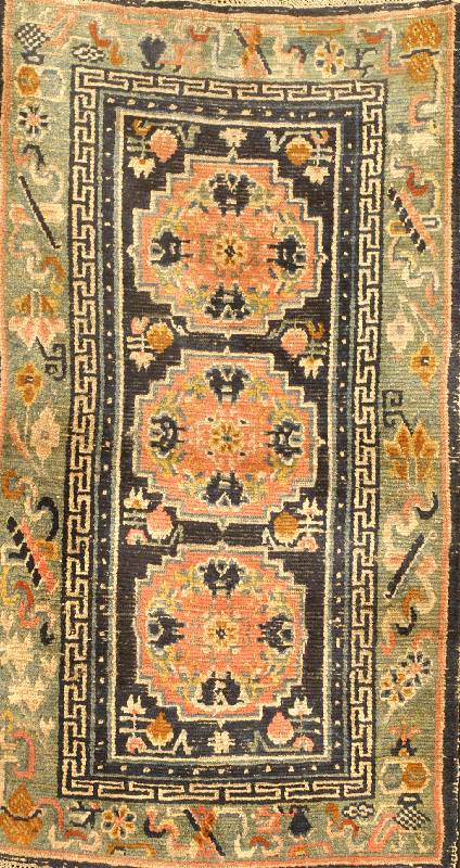 Tibet Antik, Tibet, um 1880, Wolle auf Baumwolle, ca. 130 x 73 cm, SchÄtzwert: 2900.- EURO, EHZ: 4