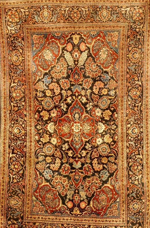 Keschan Kork Antik Zentralpersien, um 1900, feine hochwertige Korkwolle geknÜpft auf Baum wolle, ca. 208 x 131 cm, SchÄtzwert: 9000,- EU RO, Ehz: ...