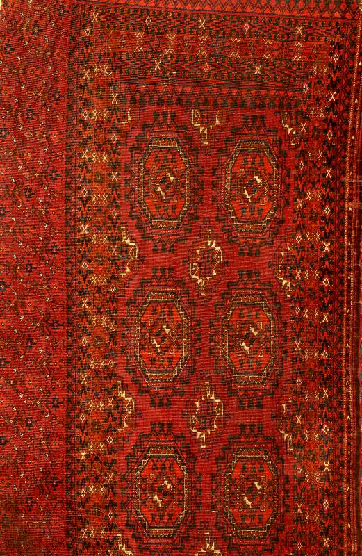 Tschowal, Turkmenistan, um 1900, Wolle auf Wolle, ca. 170 x 88 cm, Schätzwert: 2200.- EURO, EHZ: 4-5