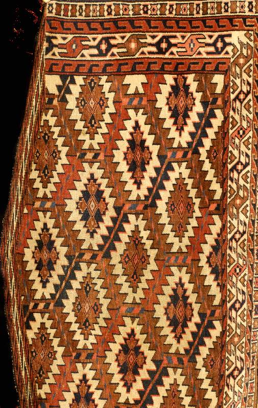 Asmalyk, Turkmenistan, um 1910, Wolle auf Wolle, ca. 115 x 62 cm, SchÄtzwert: 2500.- EURO, EHZ: 2-3, sammelwÜrdig, selten.