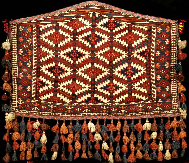 Asmalyk antik, Turkmenistan, Naturfarben, u m 1900, feine glanzreiche Wolle geknÜpft auf W olle, ca. 100 x 70 cm, feine KnÜpfung, feiner weicher ...