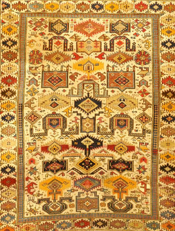 Shirwan, Kaukasus, um 1900, Wolle auf Wolle, ca. 151 x 130 cm, SchÄtzwert: 3500.- EURO, EHZ: 4, sehr selten und sammelwÜrdig. sc hÖne ...