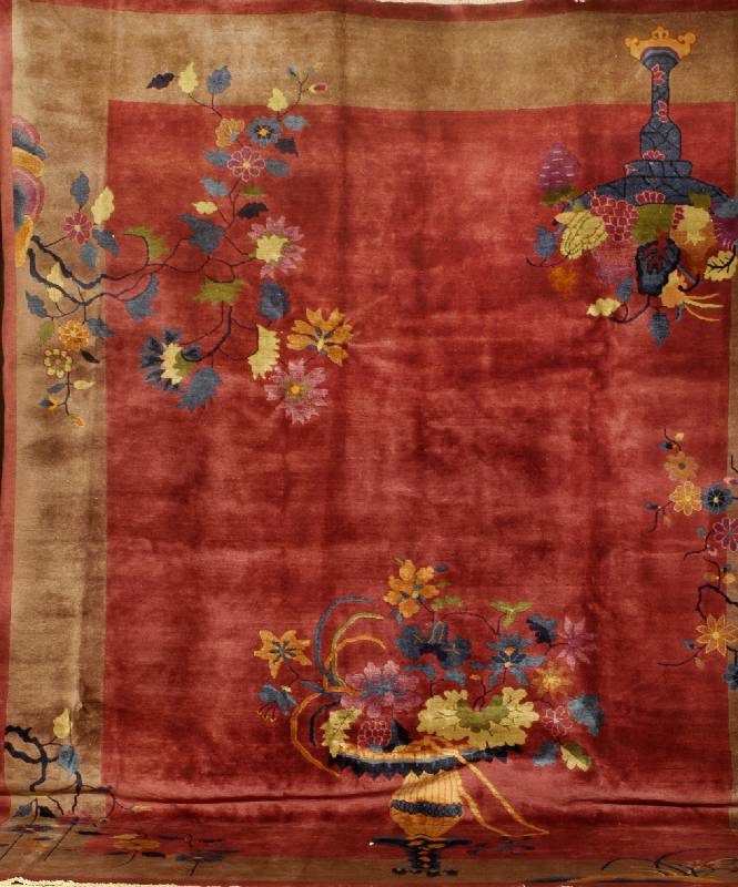Peking Antik, China, um 1910, Wolle auf Baumwolle, ca. 344 x 270 cm, SchÄtzwert: 17000.- EURO, EHZ: 2-3 (altersbedingt in einen sehr guten ...