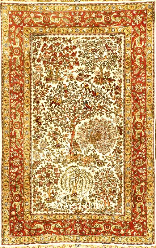 Hereke Seide, China, ca. 15 Jahre, reine Naturseide, ca. 123 x 75 cm, SchÄtzwert: 4000.- EURO, EHZ: 1-2