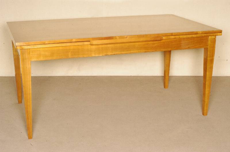 Ausziehtisch, im Biedermeierstil, z.T. Kirschbaum massiv, Kirschbaumfurnier, StilmÖbel, an den Stirnseiten je eine Schublade, leichte ...