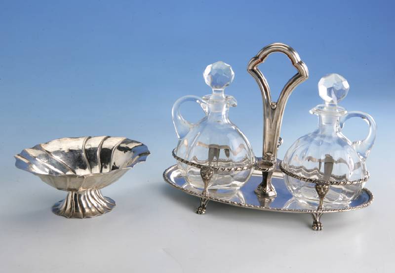 SchÄlchen, nach Ausgsburger Vorbild von 1730/40, um 1900, Meistermarke unged., 800er Silber, reine Handarbeit, aufwendig. ...