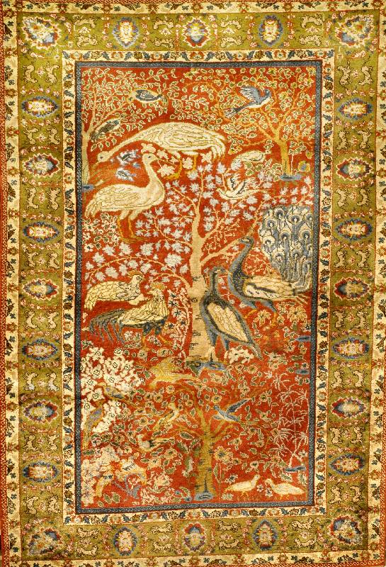 Ägypten Seide, um 1940, reine Naturseide, ca. 186 x 123 cm, SchÄtzwert: 3000.- EURO, EHZ: 2 (altersbedingt hervorragend gut erhalte n), ...