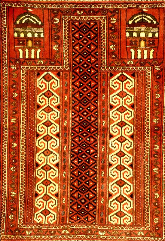 Torkman (gebetsteppich), Persien, um 1940, Wolle auf Wolle, ca. 115 x 86 cm, SchÄtzwert: 1000.- EURO, EHZ: 2