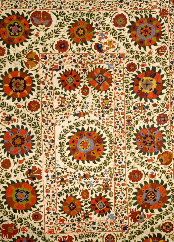 Susani Uzbekistan, Rußland, um 1900, ca. 223 x 152 cm, SchÄtzwert: 5500.- EURO, EHZ: 2