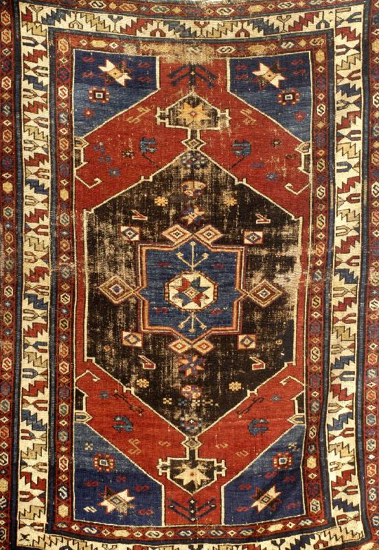Kazak, Rußland um 1900, Wolle auf Wolle, ca. 157 x 111 cm, EHZ: 5-6