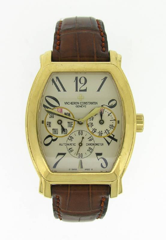 VACHERON CONSTANTIN hochfeine Herrenarmbanduhr Modellserie Royal Eagle, Automatik, Chronometer in massiv GG 750/000 incl. orig. Lederbd. m. orig. ...