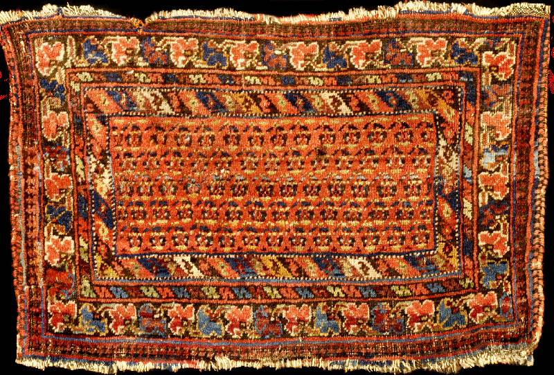 Taschenfront Bidjar antik, Nordwestpersien, reine Pflanzenfarben, 19.Jahrhundert, Wolle g eknÜpft auf Wolle, ca. 66 x 44 cm, feine bis m ...