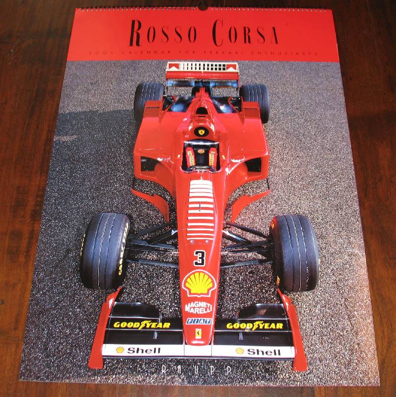 12x ORIGINAL FERRARI-KALENDER von 1991 bis 2002 und 2005 - alle in OVP und Versandschuber - sehr interessant für Sammler!