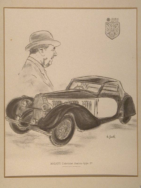 MO.GIRAUDEL "Bugatti Stevio 1957" - Offsetdruck