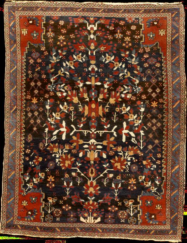 Dekorativer Afschar antik, SÜdpersien, Natu rfarben, um 1900, Wolle geknÜpft auf Baumwolle , ca. 151 x 118 cm, feine feste KnÜpfung, fein er ...
