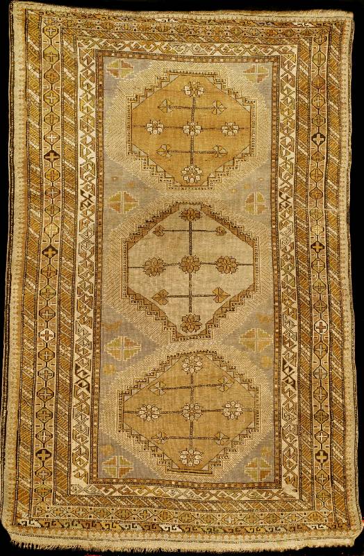 Baku antik, Ostkaukasus, reine Pflanzenfarb en, 19.Jahrhundert, Wolle geknüpft auf Wolle, ca. 185 x 120 cm, bemerkenswerte sehr feine Knüpfung, ...
