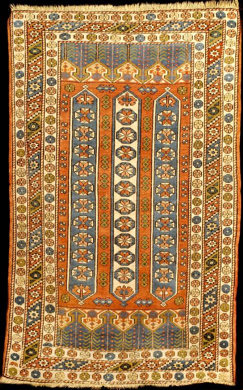 Bergama alt, Zentralanatolien TÜrkei, reine Naturfarben, um 1930/1940, Wolle geknÜpft auf Wolle, ca. 160 x 100 cm, feine bis mittelfein e ...