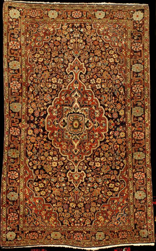 Hochwertiger Djosan alt, Westpersien Sarogh -Gebiet (Us Re-Import), um 1920, sehr feine Ko rkwolle geknÜpft auf Baumwolle, ca. 204 x 127 cm, feine ...