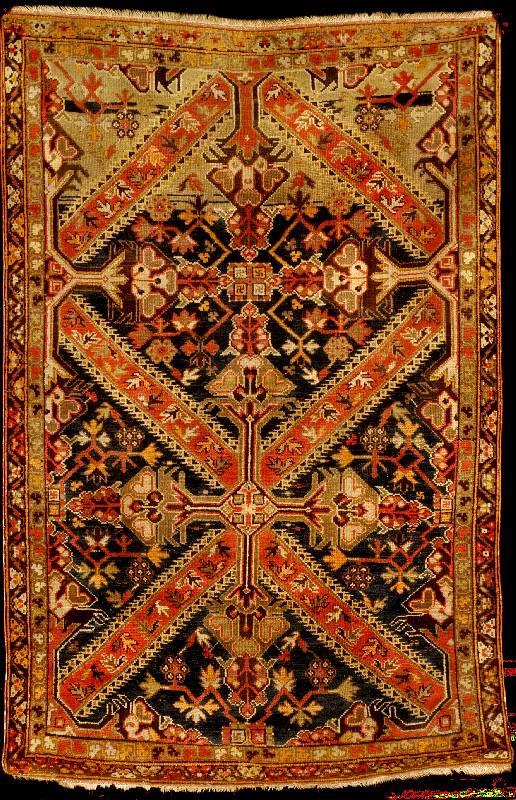 Seichur antik, Ostkaukasus Kuba-Gebiet, Nat urfarben, mitte 19.Jahrhundert, Wolle geknÜpft auf Wolle, ca. 170 x 110 cm (sehr seltenes kl eines ...