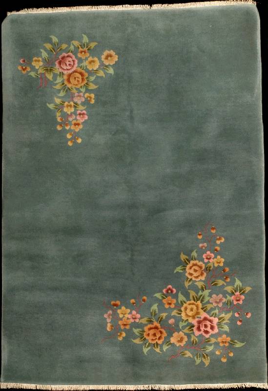 Peking Alt, China, um 1930, feine glanzreic he Wolle geknÜpft auf Baumwolle, ca. 200 x 143 cm, mittelfeine KnÜpfung, fester robuster Gri ff, ...