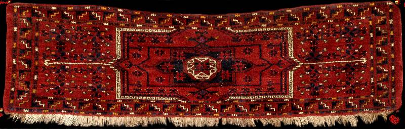 Beschir Torba antik, Turkmenistan, um 1900, Wolle geknÜpft auf Wolle, ca. 183 x 53 cm, Erh altung: 2-3 (altersbedingt sehr gut erhalten, schÖn ...
