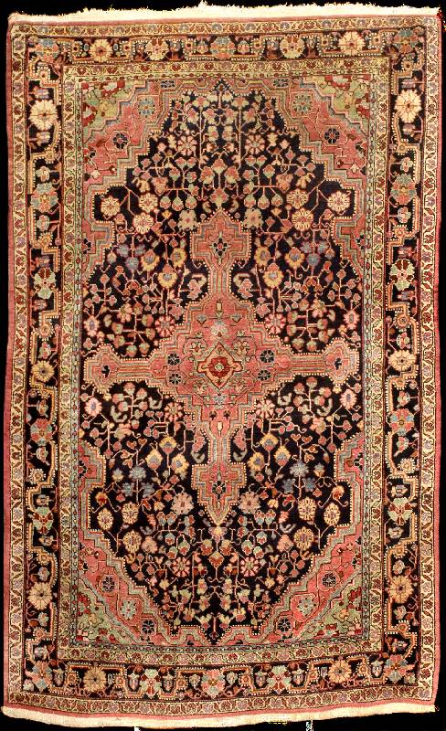 Djosan antik, Westpersien, Naturfarben, um 1900, Wolle geknÜpft auf Baumwolle, ca. 207 x 131 cm, Erhaltung: 2-3 (Insgesamt gut erhalten ), ...