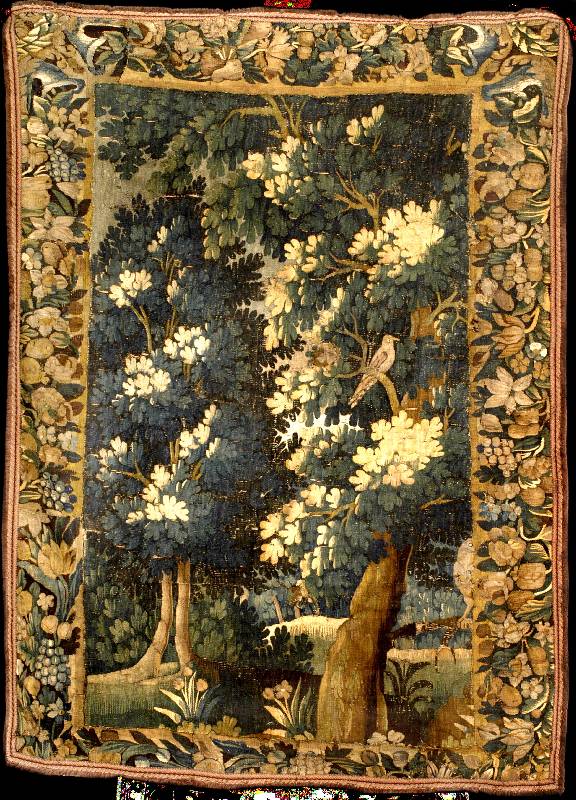 Verdure antik, Flandern, reine Naturfarben, ende 17.Jahrhundert, Wolle mit Seide, ca. 192 x 145 cm, feine handarbeit, SchÄtzwert: 10000 ,- EURO, ...