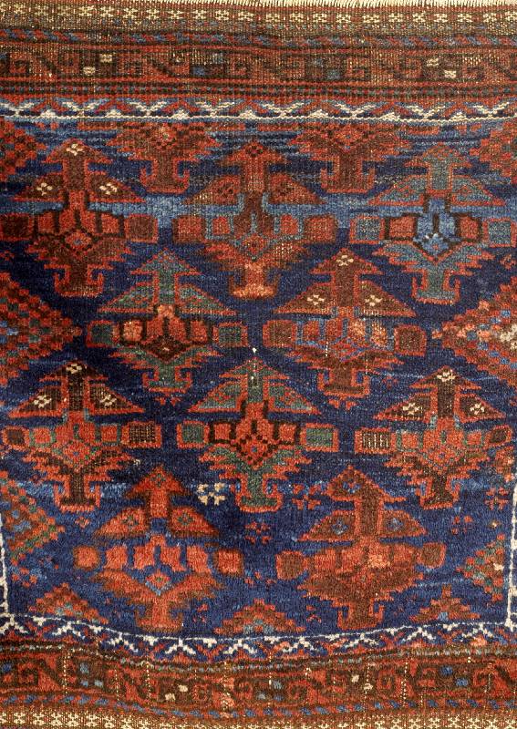 Kordi Taschenfront, Persien, um 1920, Wolle auf Wolle, ca. 65 x 64 cm, EHZ: 4