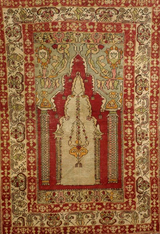 Anatol Gebetsteppich antik, TÜrkei, um 1900, Wolle auf Baumwolle, ca. 167 x 120 cm, SchÄtzwert: 3500.- EURO, EHZ: 3