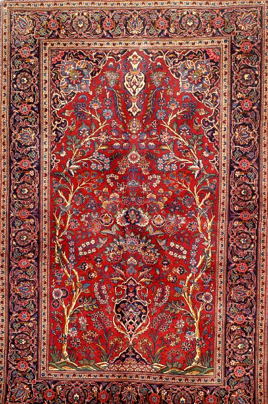 Keschan Kork (Gebetsteppich), Persien um 1920, Korkwolle, ca. 204 x 135 cm, EHZ: 2