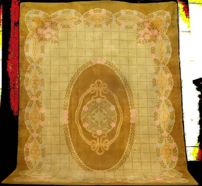 Dekorativer Savonery antik (Jugendstil), Fr ankreich, ende 19.Jahrhundert, Wolle geknÜpft auf Wolle, ca. 477 x 332 cm (seltenes Übermaß ...