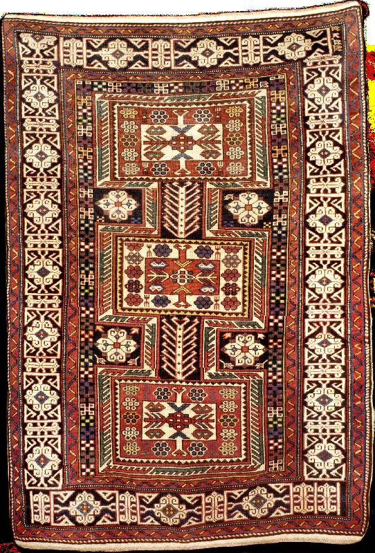 Feiner Kuba Schirwan antik, Ostkaukasus, re ine Naturfarben, ende 19.Jahrhundert, feine Wo lle geknÜpft auf Wolle, ca. 160 x 113 cm (selt enes ...