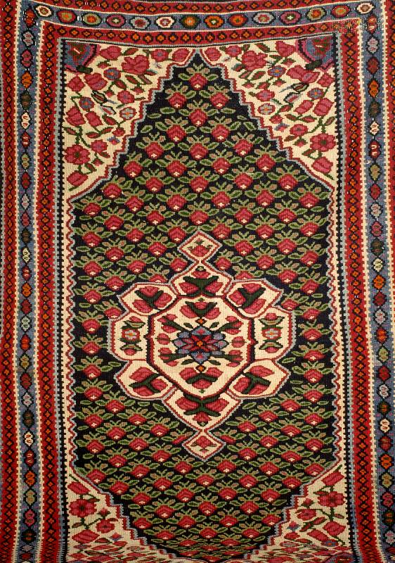 Senneh Kelim alt, Persien, ca. 50 Jahre, Wolle auf Wolle, ca. 214 x 140 cm, SchÄtzwert: 1800.- EURO, EHZ: 2-3